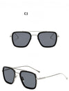 New Fashion Sunglasses Men Metal Square Iron Glasses - Gymjunior