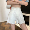 White Denim Shorts Women's Summer - Gymjunior