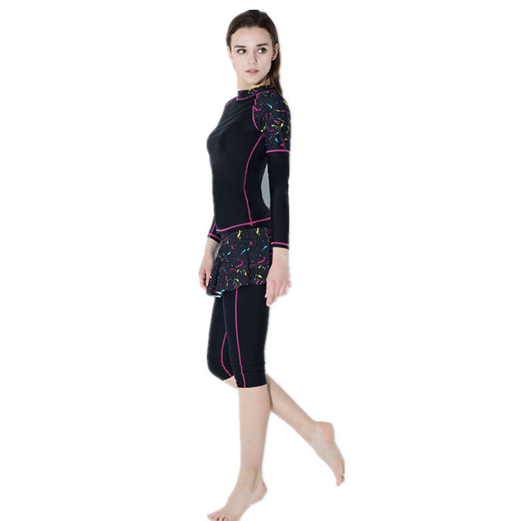 Women's Long Sleeve Wetsuit for Surfing, Diving & Water Sports - Gymjunior