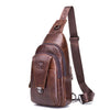 Men Genuine Leather Crossbody Bag - Gymjunior