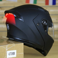 DOT Racing Motorcycle Helmet Full Face Dirt Bike Flip Up ATV  LED Lighting - Gymjunior