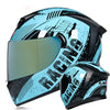 Unisex Full Face Motorcycle Helmet – Double Lens, All-Season Design - Gymjunior